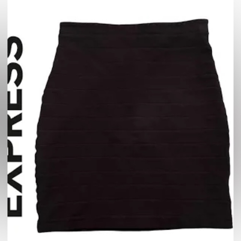 Express Elegant Black Pencil Skirt